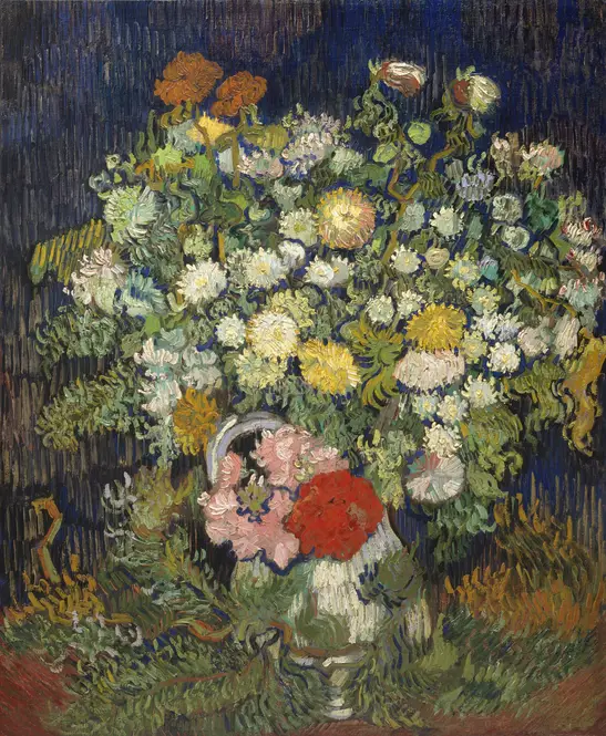 Bouquet of Flowers in a Vase (1890) by Vincent van Gogh